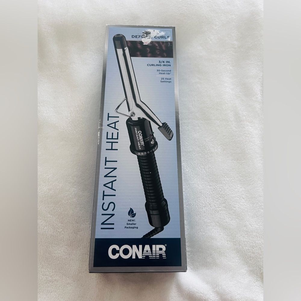 Conair Instant Heat 3/4 Inch Curling Iron Black New In Box 25 Heat Settings Auto - Picture 3 of 4